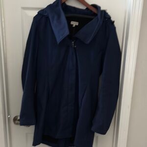 Mia Melon Blue Hooded Coat